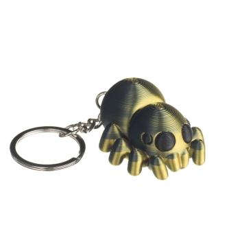 Pająk złoto-czarny - brelok do kluczy